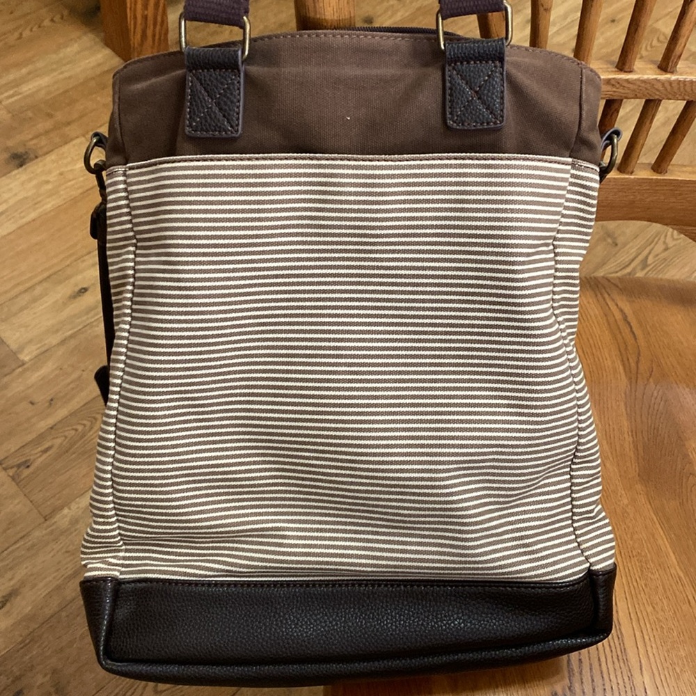 Chala Brown and Cream Dog Print Tote Bag - Picture 3 of 5